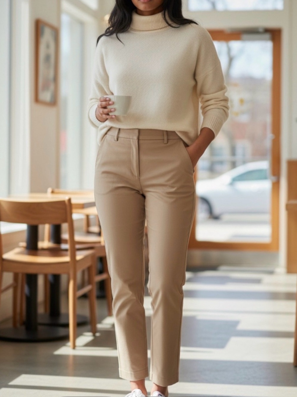 Simply Vera Vera Wang Taupe Straight-Leg Pants